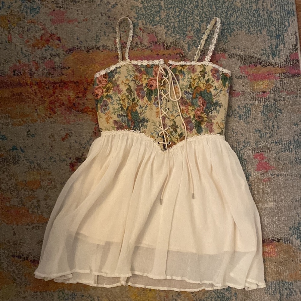 Whimsical Cottagecore Fairy Princess Cosplay Corset Mini Dress